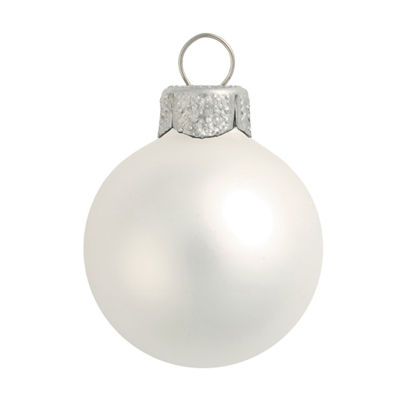 Whitehurst Large Matte Finish Glass Christmas Ball Ornaments - 6" (150mm) - Silver -2ct